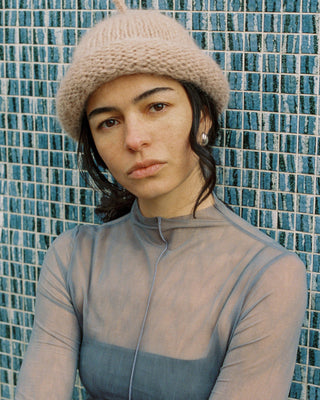 Roulé Handknit Toque Rose