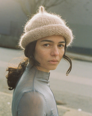 Roulé Handknit Toque Rose