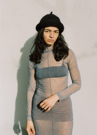 Roulé Handknit Toque Black