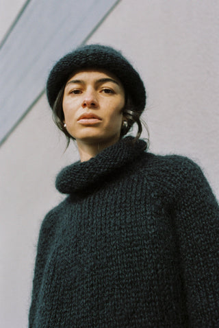 Roulé Handknit Toque Black